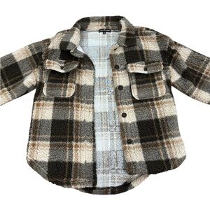sherpa plaid shacket